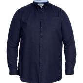 D555 Mens Big Size Oxford Button Down Collar Cotton Long Sleeve Shirt With Breast Pocket