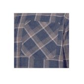 Kam Mens Big Size Flannel Check Button Down Collar Casual Long Sleeve Shirt