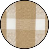 Dario Beltran Mens Big Size Beige Check Cotton Button Down Collar Short Sleeve Shirt With Breast Pocket