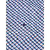 Douglas And Grahame Mens Big Size Check Cotton Button Down Collar Casual Short Sleeve Shirt