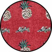 Peter Gribby Mens Big Size Pineapple Print Casual Short Sleeve Cotton Shirt