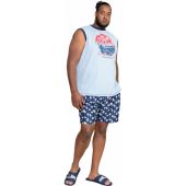Duke Mens Big Size - Maidstone - Originals Print Cotton Crew Neck Muscle Sleeveless T Shirt