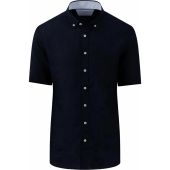 Fynch Hatton Mens Big Size Button Down Collar Pure Linen Casual Short Sleeve Shirt