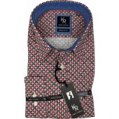 Kings Road Mens Big Size Casual Cotton Print Long Sleeve Shirt