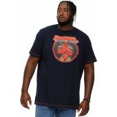 D555 Mens Big Size Deadpool Marvel Print Crew Neck T Shirt
