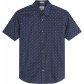 Ben Sherman Mens Big Size Stipple Print Pattern Casual Short Sleeve Shirt