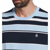 Penguin Mens Big Size Stripped Organic Cotton Crew Neck T Shirt