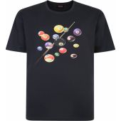 Espionage Mens Big Size Billiard Print Cotton Crew Neck TShirt With Signature Embroidery