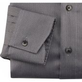 Olymp Mens Big Size Diagonal Rib Comfort Fit Egyptian Cotton Formal Long Sleeve Shirt