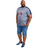 Duke Mens Big Size D555 Electric Legends Guitar Print T-Shirt