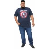 D555 Mens Big Size Official Captain America Printed T-Shirt