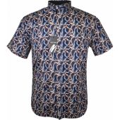 Mish Mash Mens Big Size Abstract Print Short Sleeve Cotton Shirt