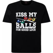 Espionage Mens Big Size Kiss My Balls Print Crew Neck T Shirt