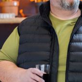 Lebrett Mens Big Size Horizontal Quilt Padded Gilet With Stretch Side Panel