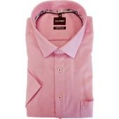 Olymp Mens Big Size Micro Check Comfort Fit Casual Short Sleeve Shirt