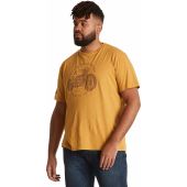 NORTH 56°4 Mens Big Size Custom Motor Print Cotton Crew Neck T Shirt