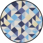 Kings Road Mens Big Size Geometric Print Casual Short Sleeve Shirt