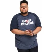 D555 Mens Big Size Ghost Busters Print Cotton Crew Neck T Shirt