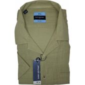 Dario Beltran Mens Big Size Textured Cotton Pyjama Collar Short Sleeve Shirt With Breast Pocket