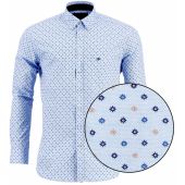 Mens Big Size Fynch Hatton Casual Button Down Collar Patterned Shirt