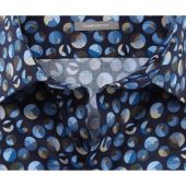 Olymp Mens Big Size Circle Pattern Egyptian Cotton Comfort Fit Non Iron Formal Long Sleeve Shirt
