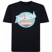 Espionage Mens Big Size New York Print crew Neck Cotton TShirt
