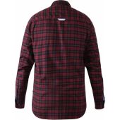 Duke Mens Big Size Flannel Check Button Down Collar Casual Long Sleeve Shirt
