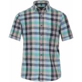 Casa Moda Mens Big Size Casual Linen Blend Short Sleeve Shirt