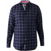 Duke Mens Big Size Flannel Check Button Down Casual Long Sleeve Shirt