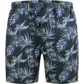 D555 Mens Big Size Leaf Print Swim Short