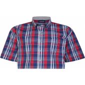 Espionage Mens Big Size Cotton Button Down Collar Short Sleeve Shirt