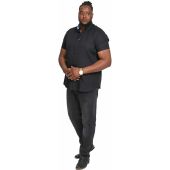 D555 Mens Big Size Oxford Button Down Collar Cotton Short Sleeve Shirt With Breast Pocket
