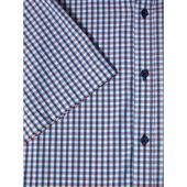 Douglas And Grahame Mens Big Size Check Cotton Button Down Collar Casual Short Sleeve Shirt