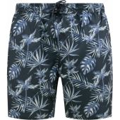 D555 Mens Big Size Leaf Print Swim Short