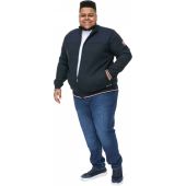 D555 Mens Big Size Fleece Lined Knitted Full Zip Cardigan