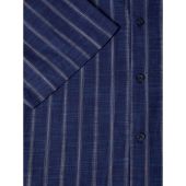 Douglas And Grahame Mens Big Size Stripe Cotton Button Down Collar Casual Short Sleeve Shirt