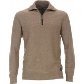 Casa Moda Mens Big Size Knitted Quarter Zip Cotton Cashmere Sweater