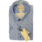 Dario Beltran Mens Big Size Extra Soft Cotton Bike Print Casual Short Sleeve Shirt