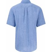 Fynch Hatton Mens Big Size Button Down Collar Pure Linen Casual Short Sleeve Shirt