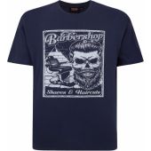 Espionage Mens Big Size Barbershop Print T Shirt