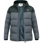 D555 Mens Big Size Quilted Puffer Jacket With Full Sherpa Lining