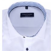 Casa Moda Big Size Honeycomb Texture Plain Formal Long Sleeve Shirt