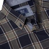 Douglas+Grahame Mens Big Size Big Check Button Down Collar Casual Short Sleeve Shirt