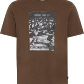 Blend Mens Big Size Frog Boxing Print Crew Neck T Shirt
