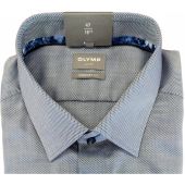 Olymp Mens Big Size Comfort Fit Egyptian Cotton Mini Diamond Pattern Long Sleeve Formal Shirt