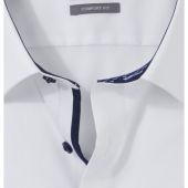 Olymp Mens Big Size Comfort Fit Cotton Micro Basket Weave Pattern Non Iron Formal Long Sleeve Shirt With Breast Pocket