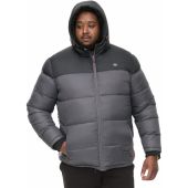 D555 Mens Big Size Quilted Puffer Jacket With Full Sherpa Lining