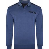 Mens Big Size Kam Sweat Long Sleeve Polo