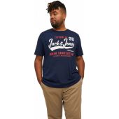 Jack Jones Mens Big Size Superior Logo Print Cotton Crew Neck T Shirt