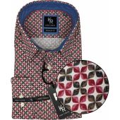 Kings Road Mens Big Size Casual Cotton Print Long Sleeve Shirt